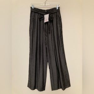 LuLaRoe Dianne pants — dark charcoal chambray, size S